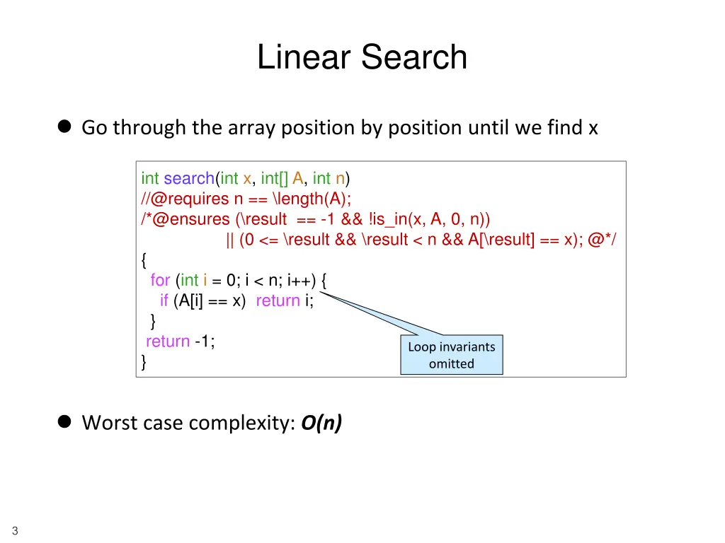linear search