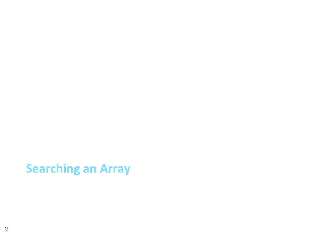 searching an array