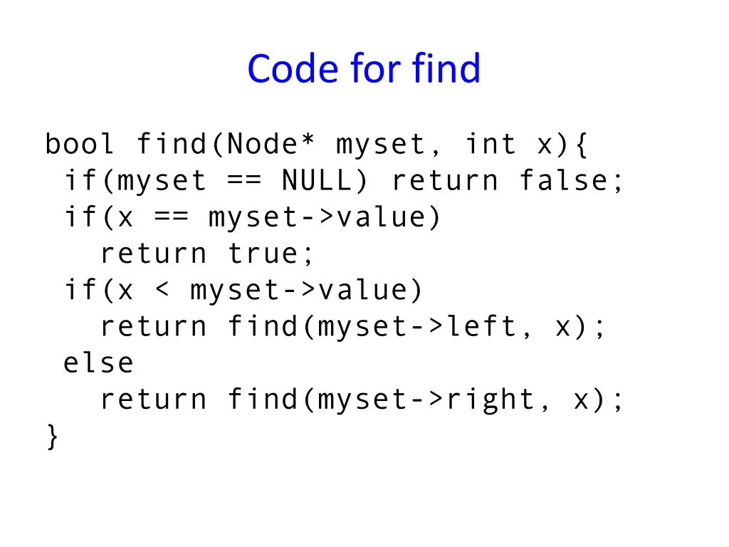 code for find