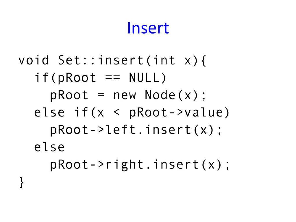 insert