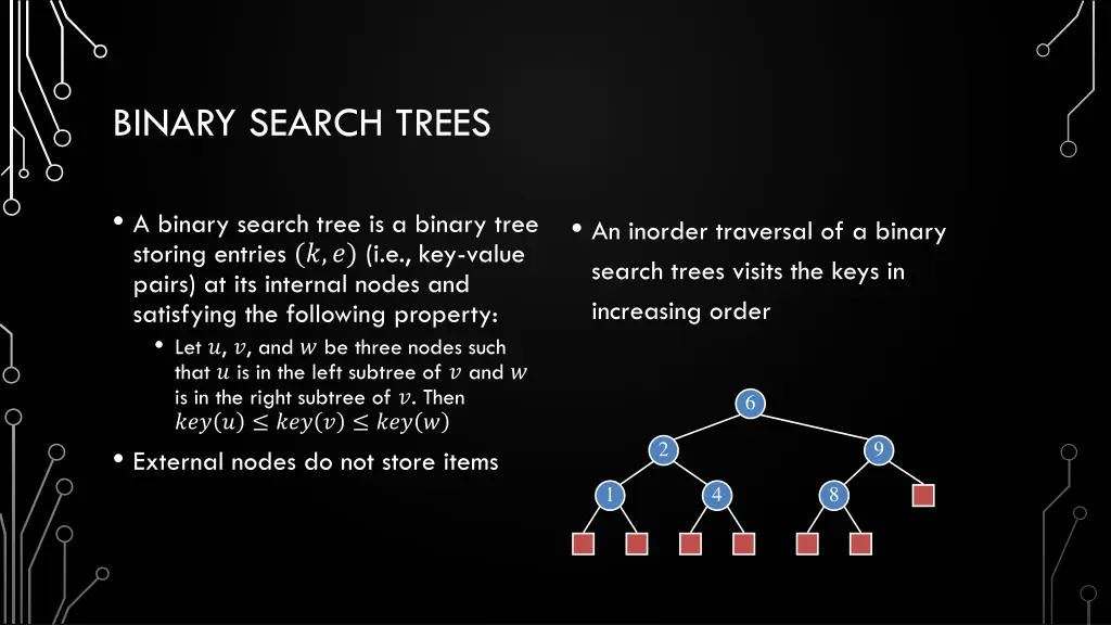binary search trees