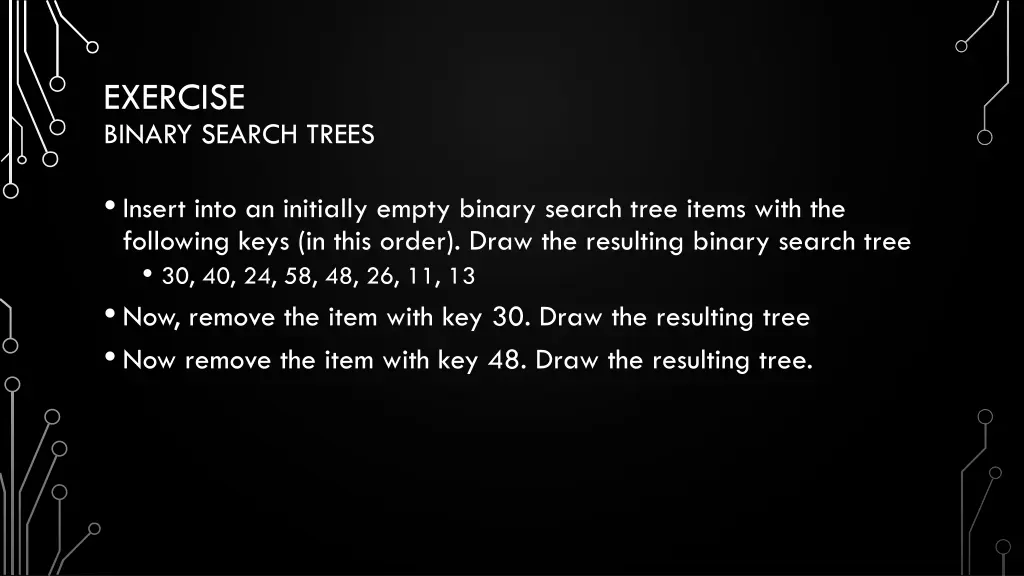 exercise binary search trees 1