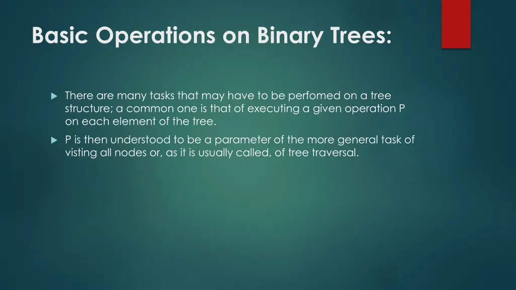 basic operations on binary trees