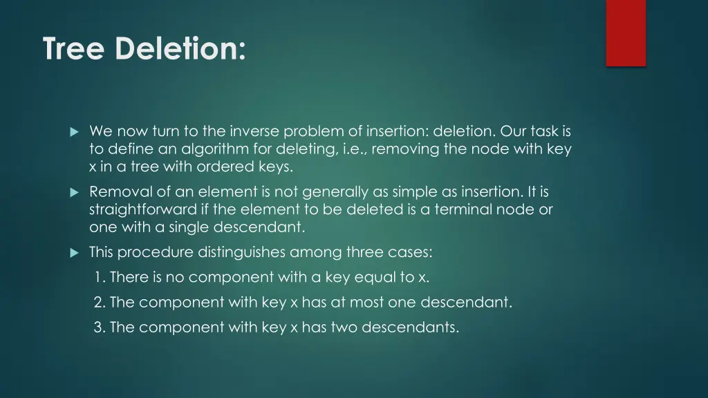 tree deletion