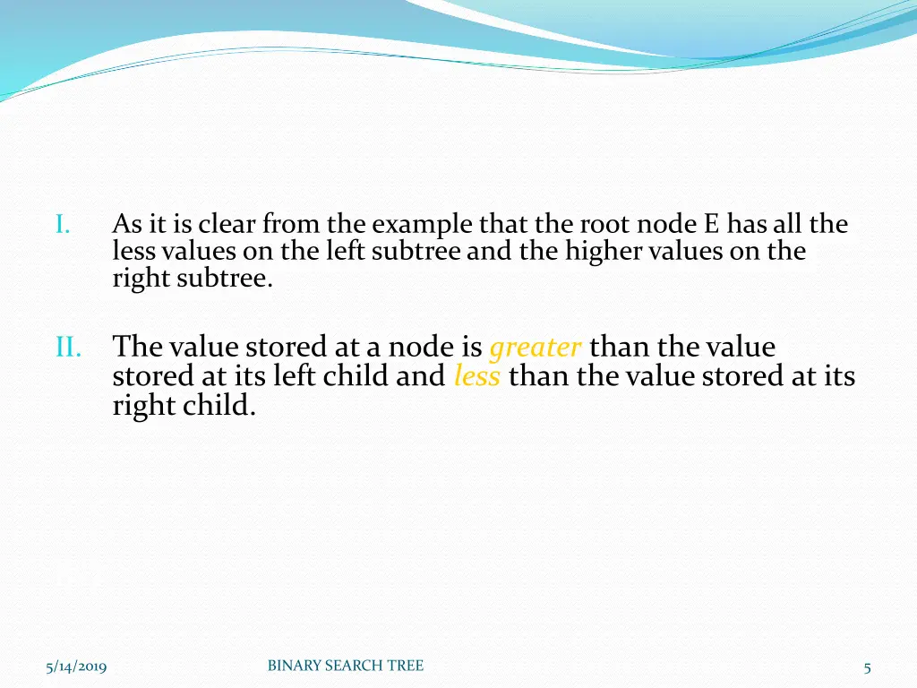as it is clear from the example that the root