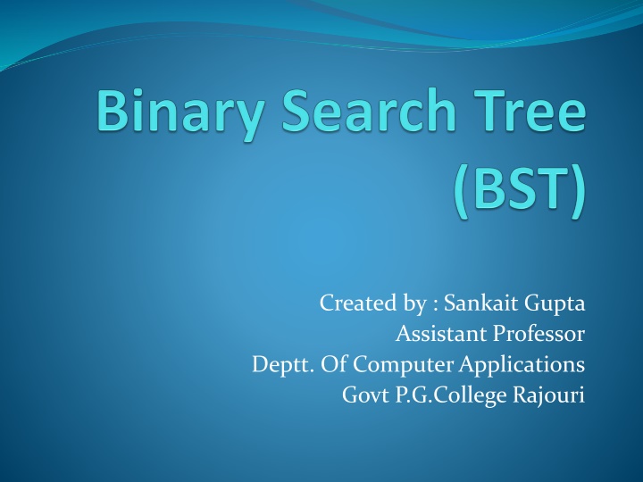 created by sankait gupta assistant professor