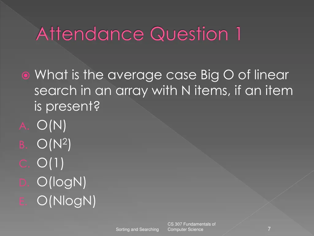 attendance question 1