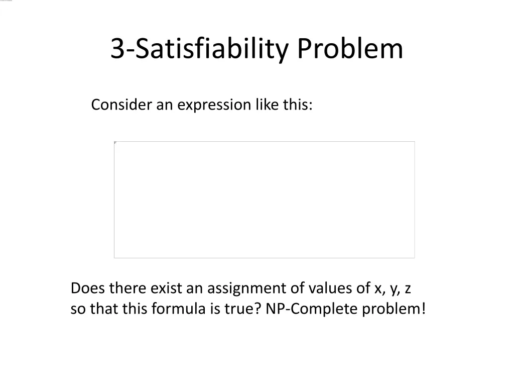 3 satisfiability problem