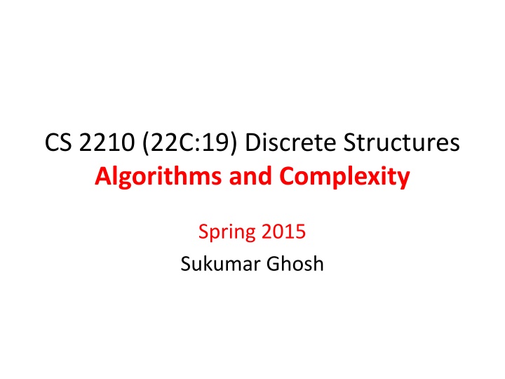 cs 2210 22c 19 discrete structures algorithms