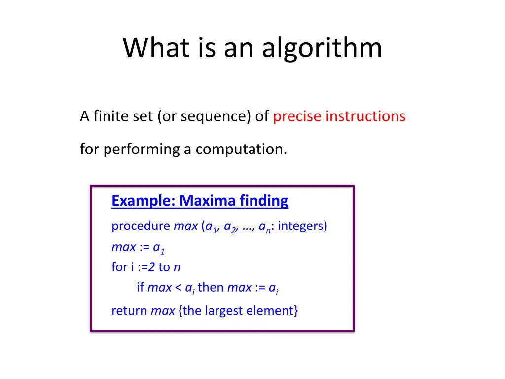 what is an algorithm