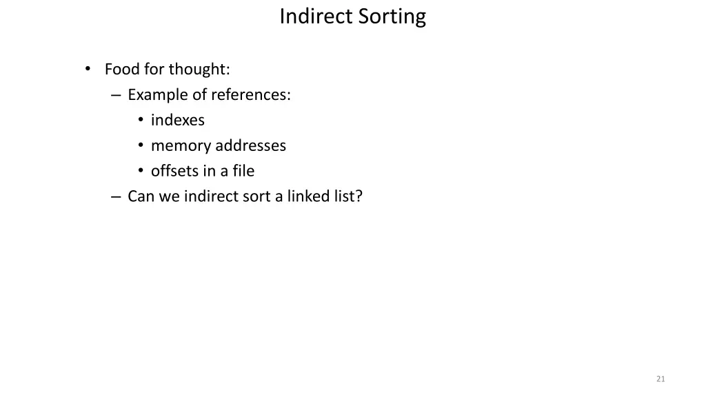indirect sorting 3