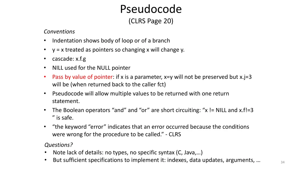 pseudocode clrs page 20