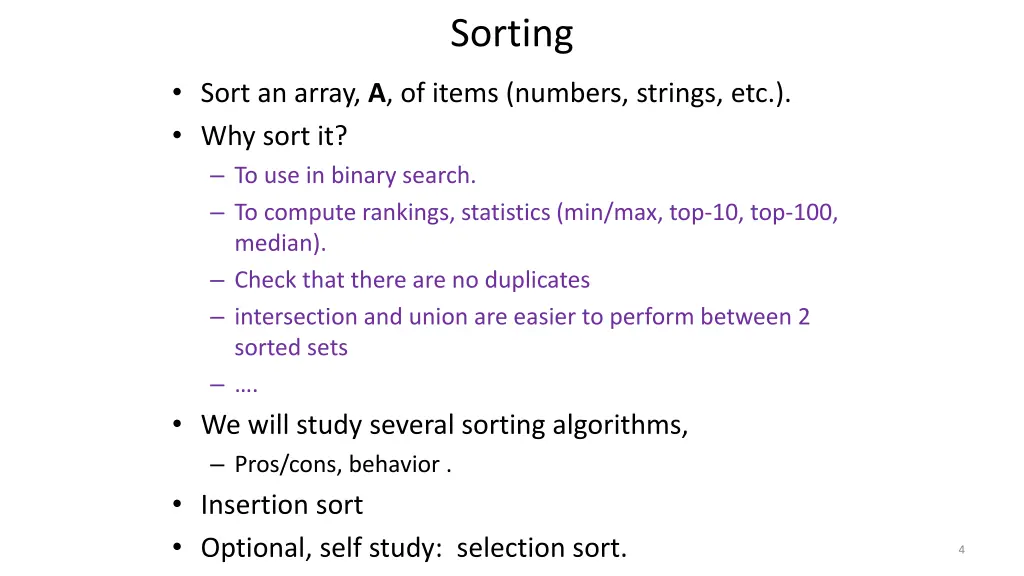 sorting 1