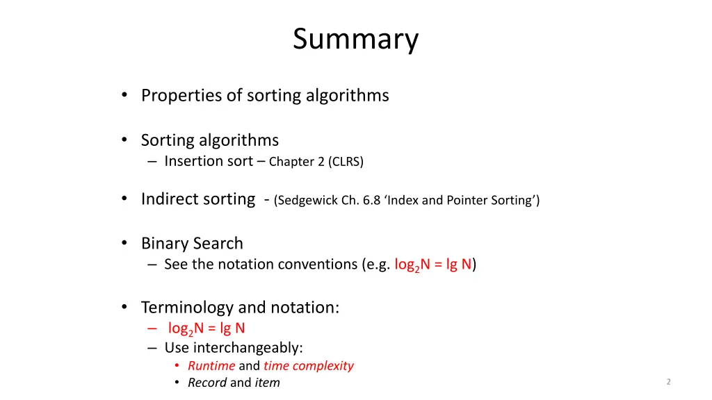 summary
