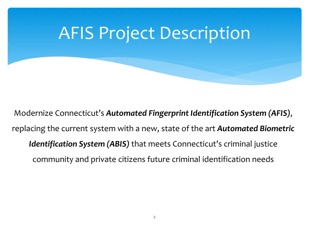 afis project description