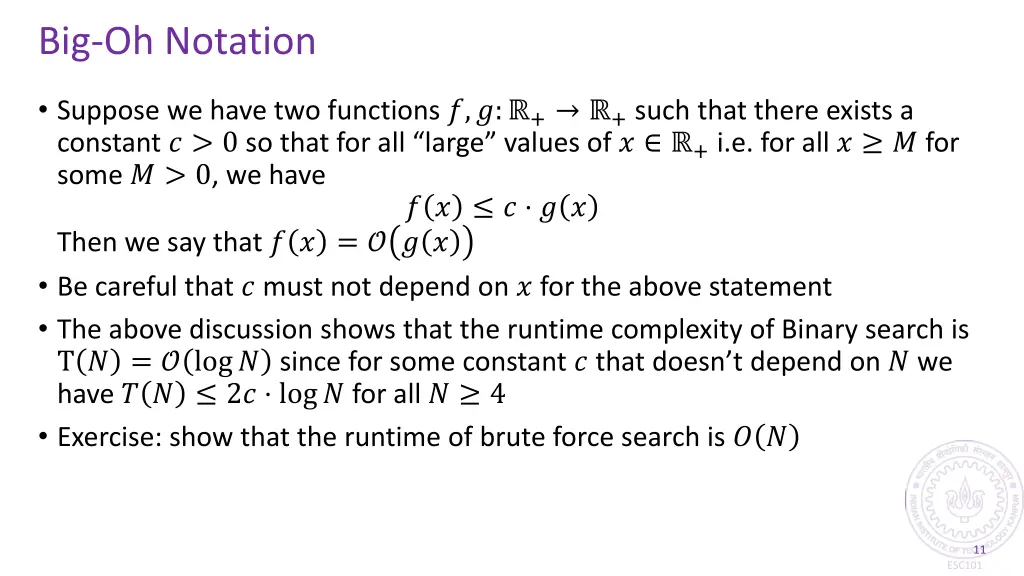 big oh notation