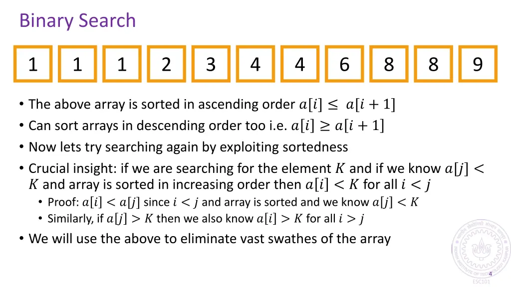 binary search