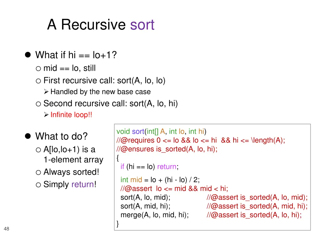 a recursive sort 3