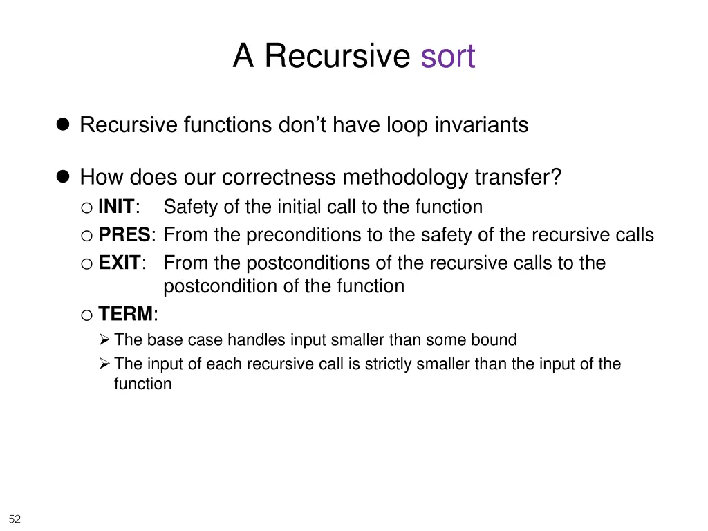 a recursive sort 7