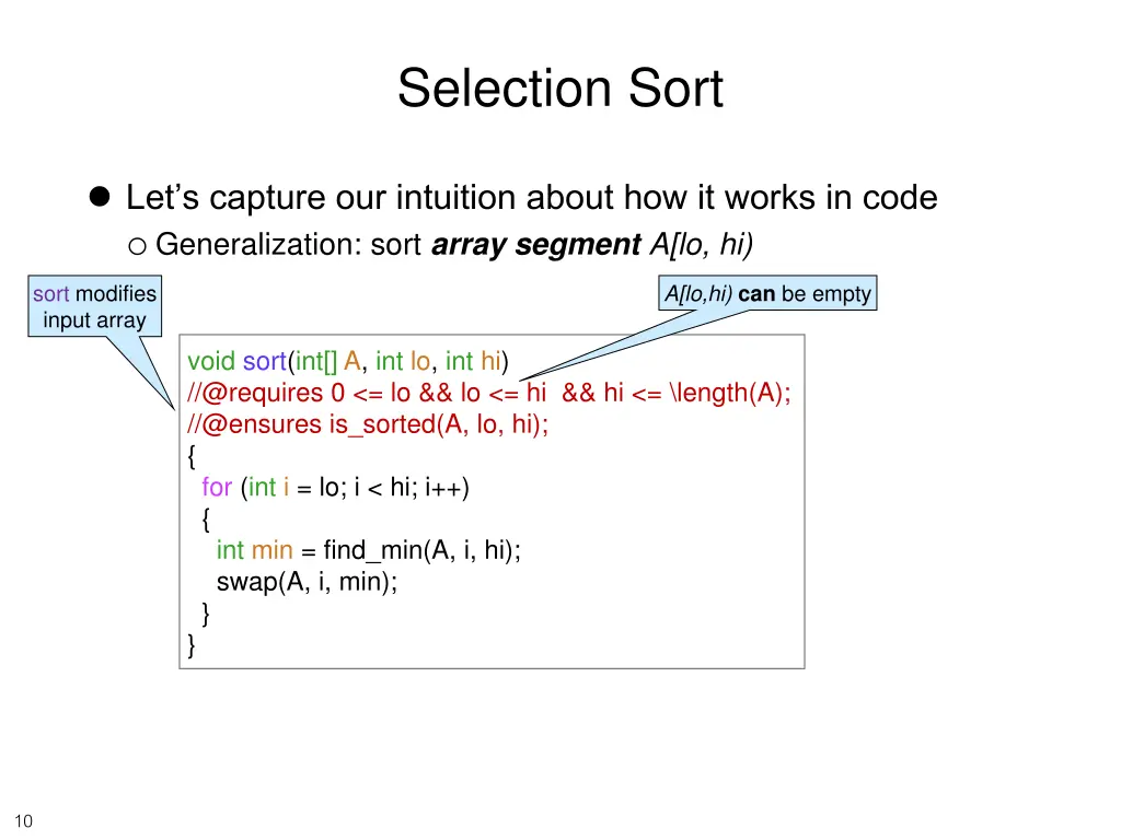 selection sort 3