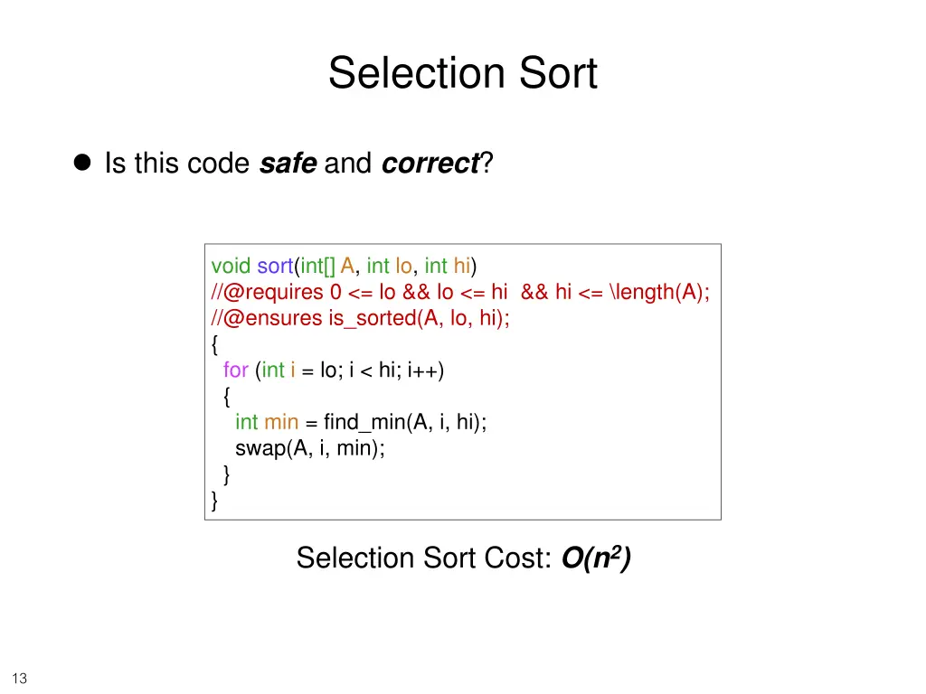 selection sort 4