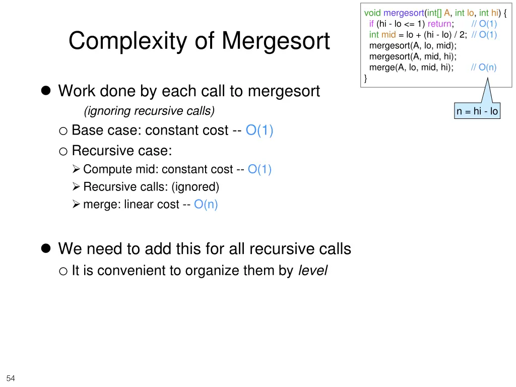 void mergesort