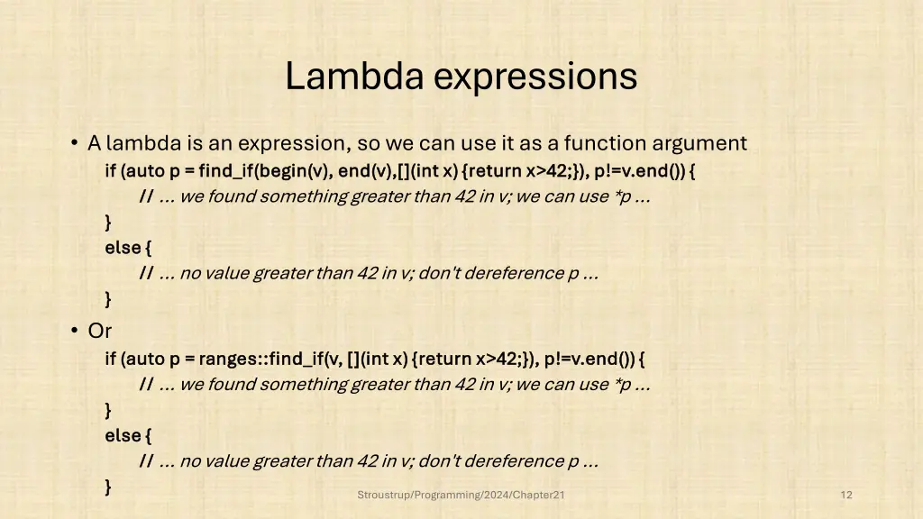 lambda expressions