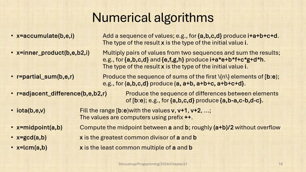 numerical algorithms