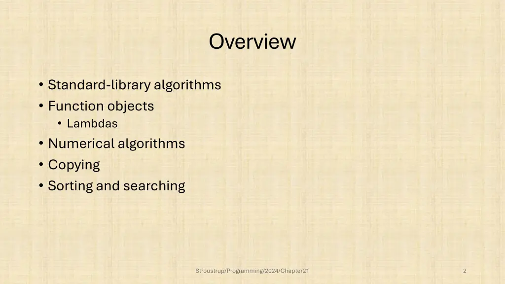 overview