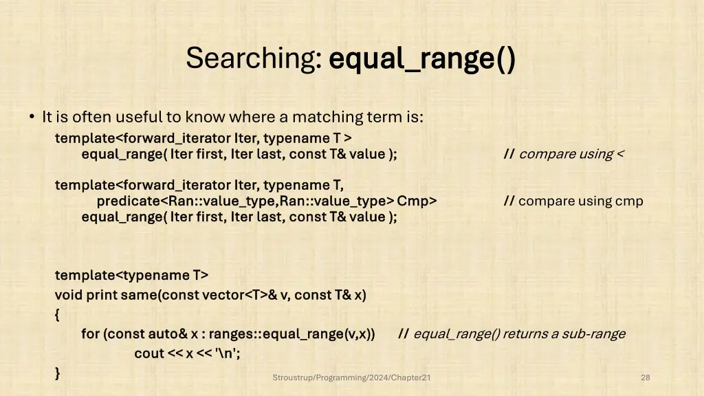 searching equal range equal range