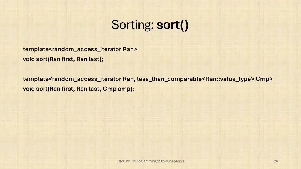 sorting sort