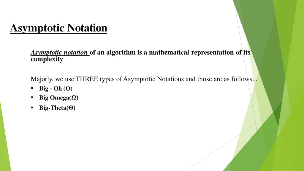 asymptotic notation