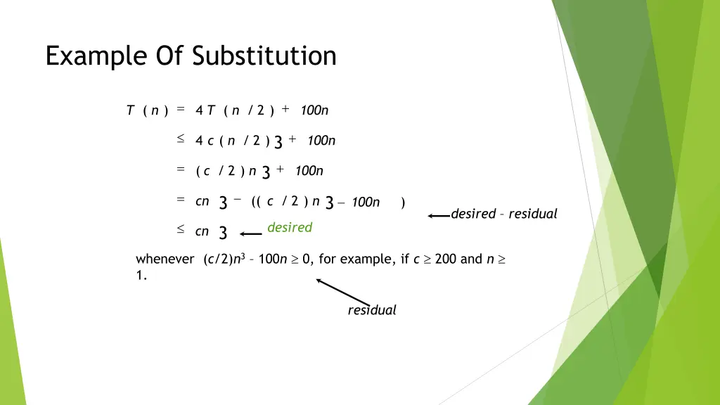example of substitution