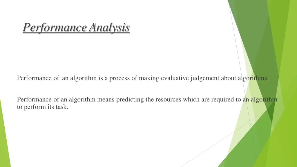 performance analysis