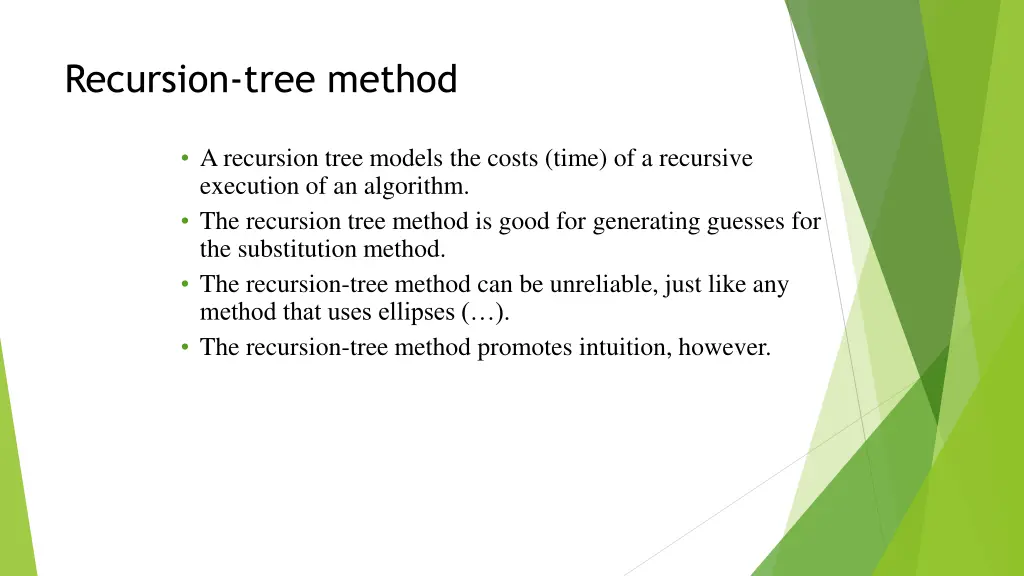 recursion tree method