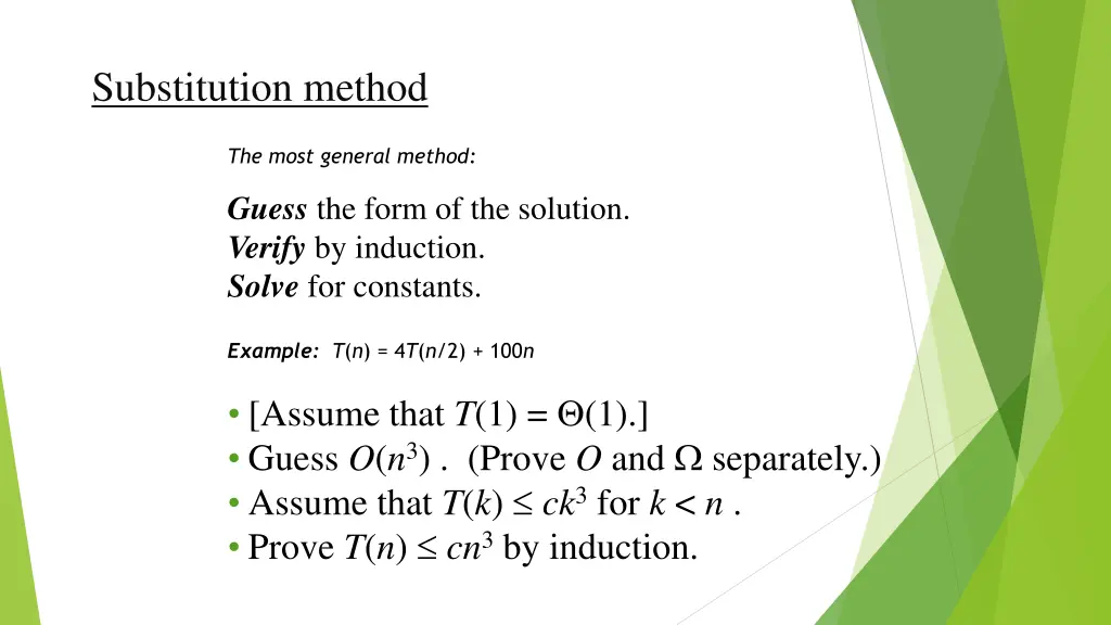 substitution method