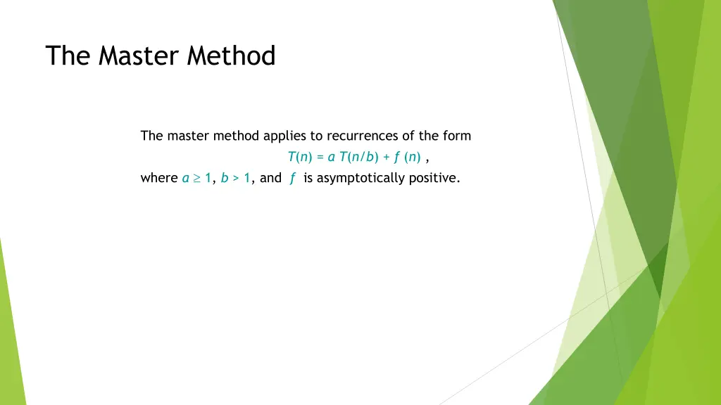the master method