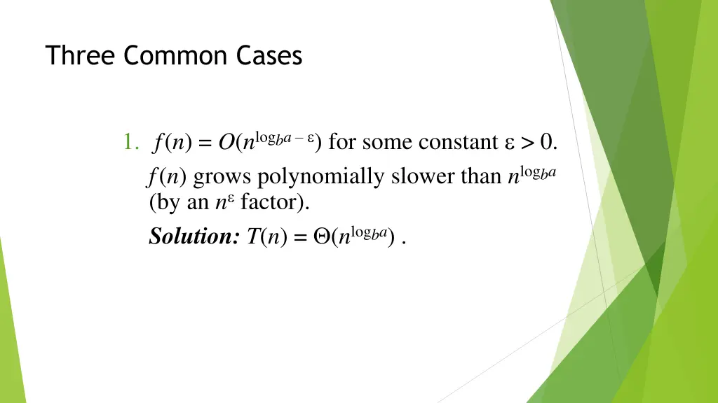 three common cases