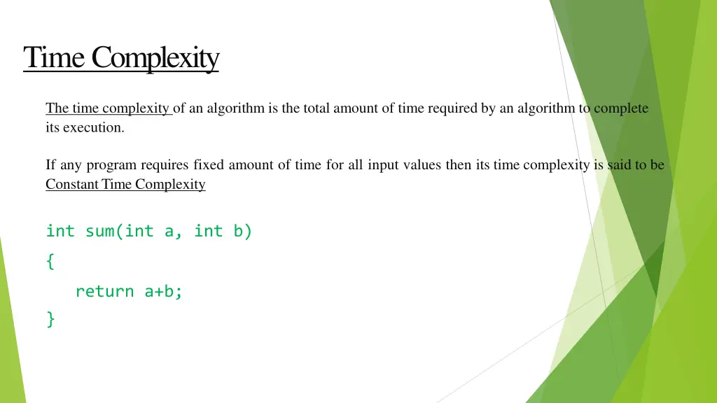 time complexity