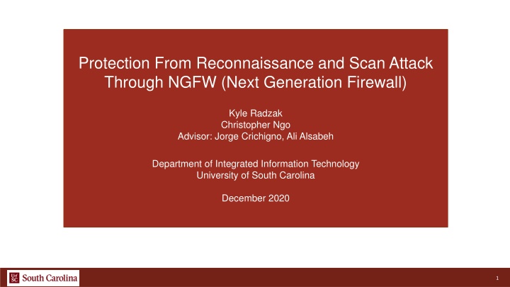 protection from reconnaissance and scan attack