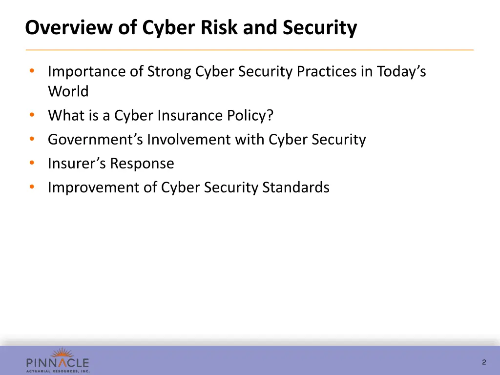 overview of cyber risk and security