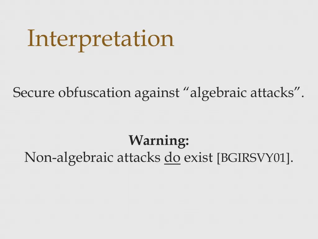 interpretation