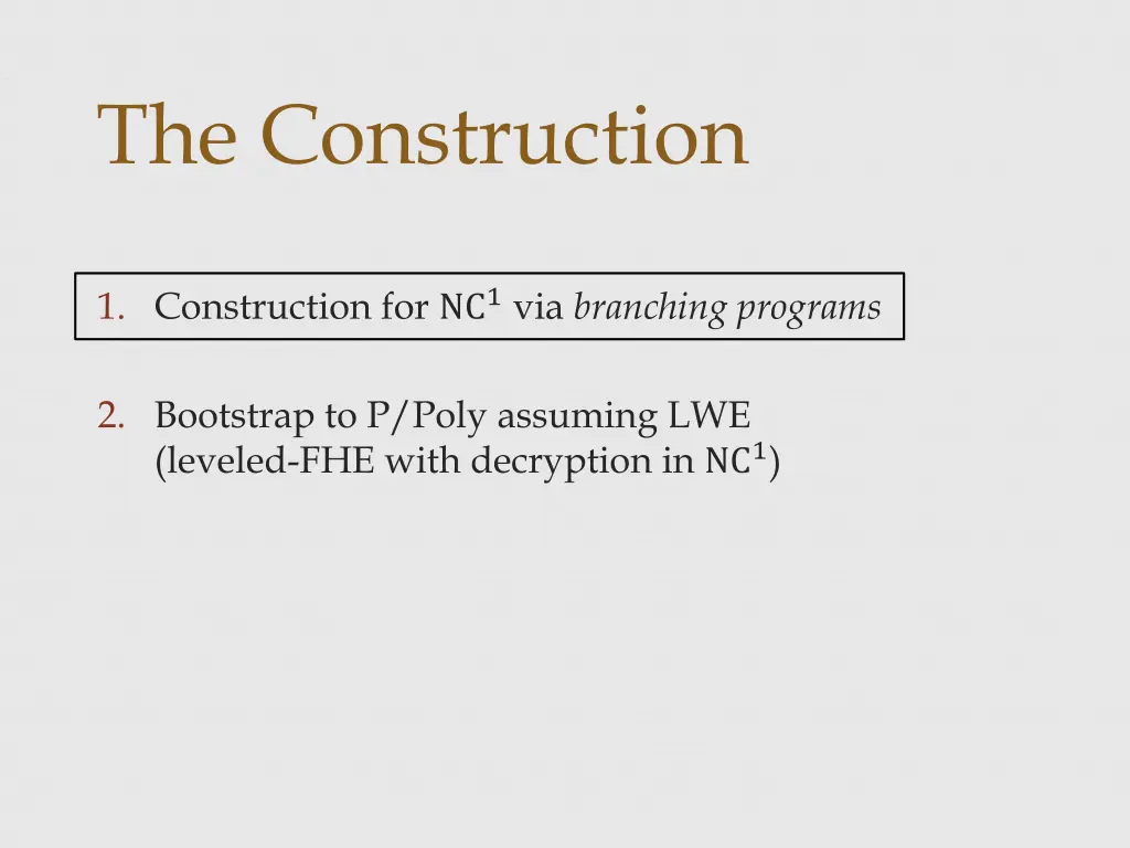 the construction
