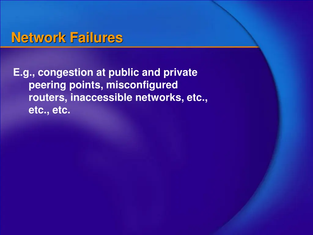 network failures