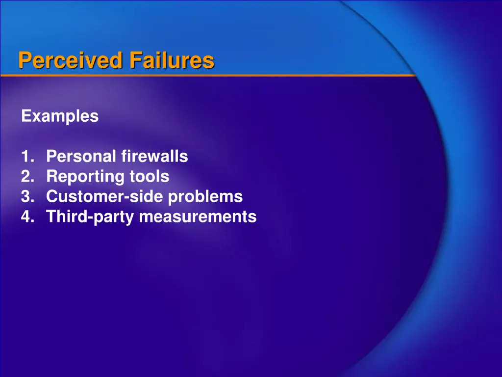 perceived failures