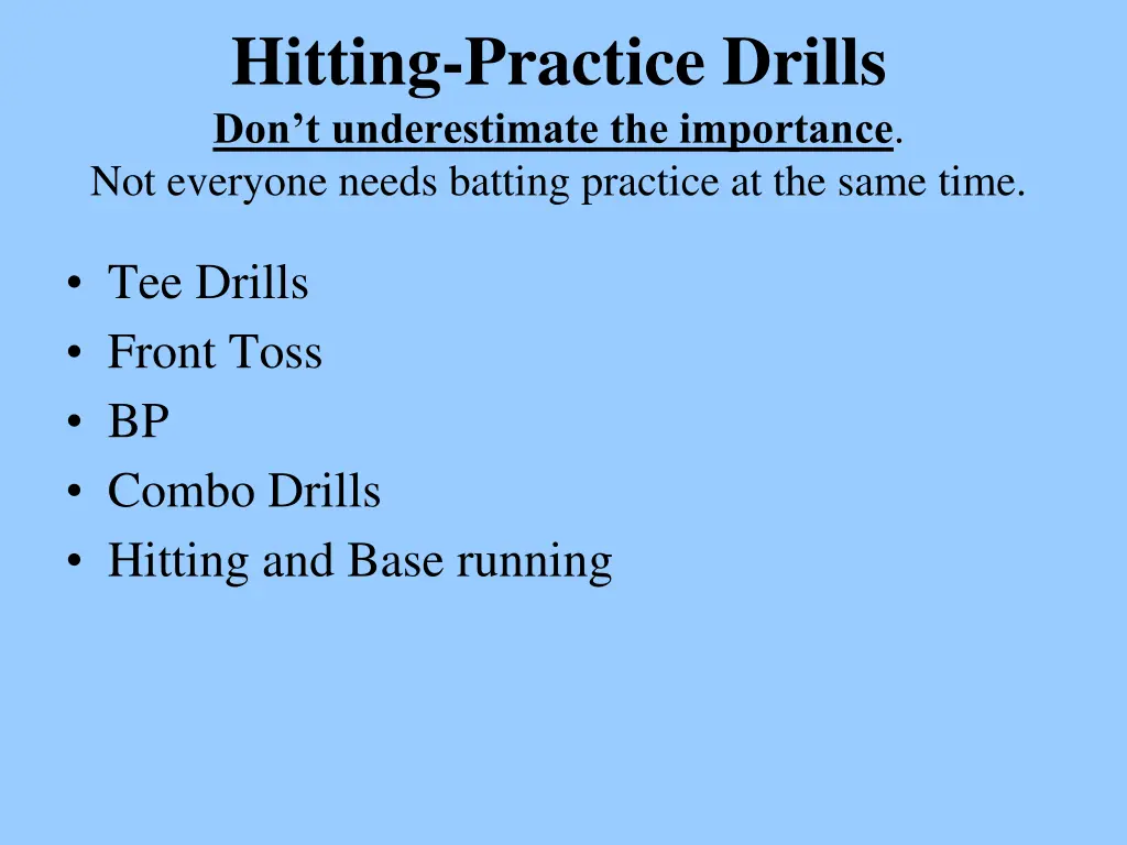 hitting practice drills don t underestimate