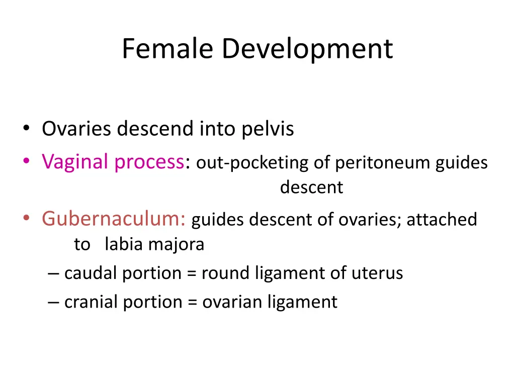 female development