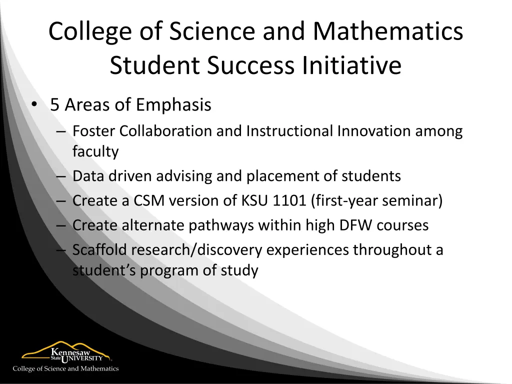 college of science and mathematics student