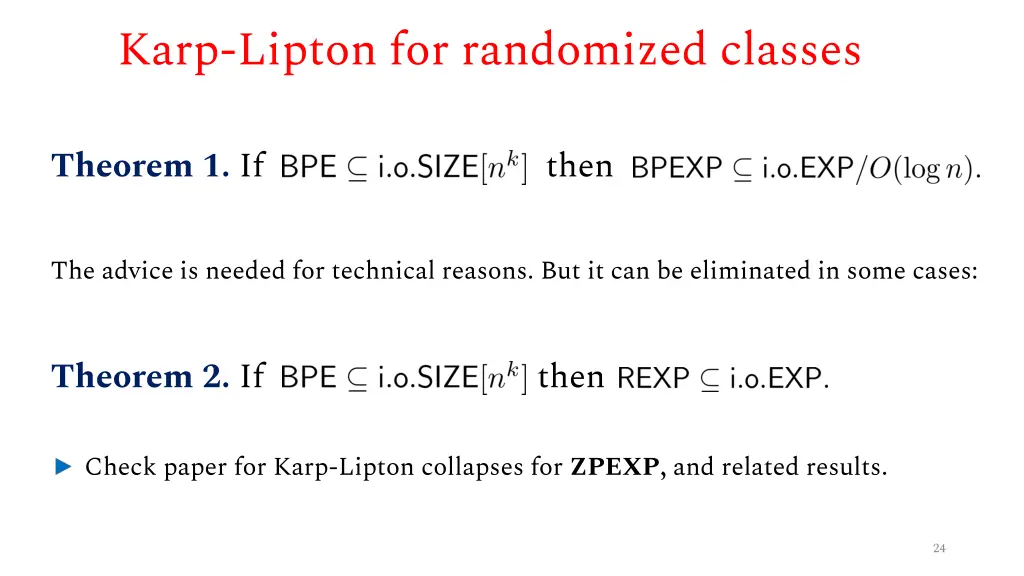 karp lipton for randomized classes