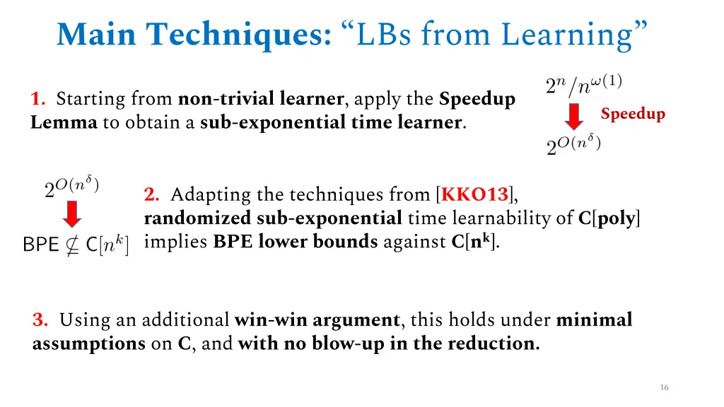 main techniques lbs from learning